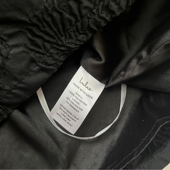 Lulus Romantic Reunion Black Jacquard Cutout Short Sleeve Mini Dress Size Small - Picture 9 of 10